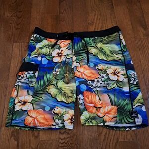 MENS‎ VANS FLORAL TROPICAL HAWAIIAN 4-WAY STRETCH SWIM BOARD SHORTS SIZE 36